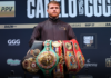 Canelo Alvarez pro record, titles ahead of John Ryder 2023 boxing fight