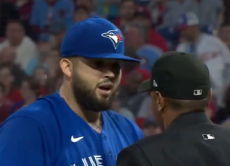 Blue Jays’ Manoah walks runner on pitch clock violation, allows double and run to score