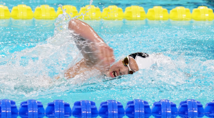 12-year-old Yu Zidi of China takes stunning times to the world swimming championships
