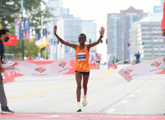 Marathon world record-holder Chepngetich suspended for positive doping test