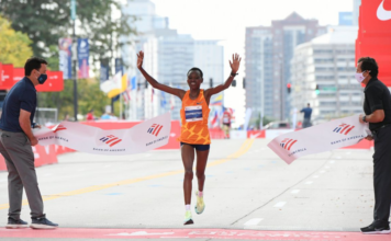 Marathon world record-holder Chepngetich suspended for positive doping test