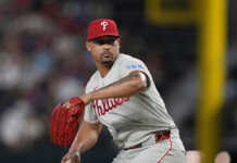 Phillies closer Jhoan Duran driven off field after taking ball to foot