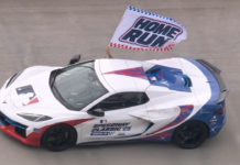 Braves’ White smashes one to bring out home run car at Speedway Classic