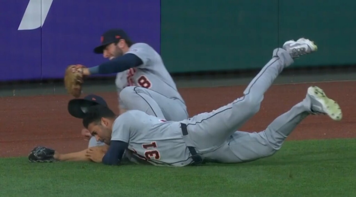 Tigers’ Greene stretches way out for unreal tumbling catch