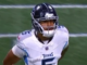 Titans’ Ayomanor hauls in pass from Ward for 35-yard gain
