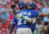 Blue Jays’ Guerrero slides home head first after Bichette’s broken-bat double