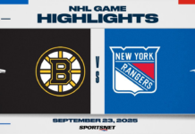 NHL Pre-Season Highlights: Bruins 5, Rangers 4 (OT)
