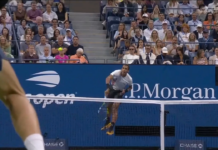 Auger-Aliassime drills back-to-back aces to take 2nd set vs. Sinner