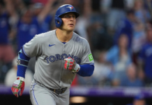 Varsho launches late homer to spark Blue Jays’ offence