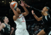 A’ja Wilson, Dana Evans lead Aces past Mercury in WNBA Finals opener