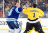 Gotta See It: Swayman, Vasilevskiy square off in outdoor goalie fight