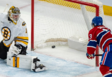 Canadiens’ Caufield taps home 40th of the year to sink Bruins in OT
