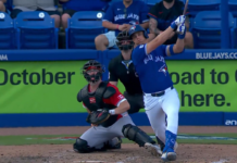 Blue Jays’ Tirotta crushes 438-foot bomb, to bust things open vs. Canada