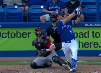 Blue Jays’ Tirotta crushes 438-foot bomb, to bust things open vs. Canada