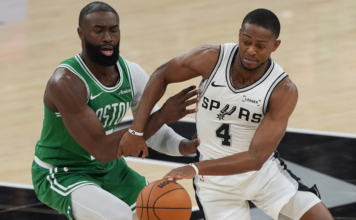 Celtics’ Brown ejected in first half vs. Spurs after argument with officials