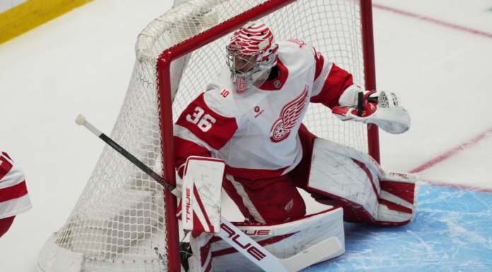 Red Wings goalie John Gibson injured against Predators