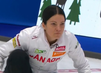 Canada’s Einarson gets takeout to score four in eighth end