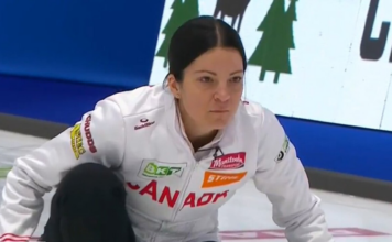 Canada’s Einarson gets takeout to score four in eighth end