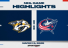 NHL Highlights: Blue Jackets 3, Predators 2