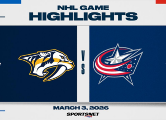 NHL Highlights: Blue Jackets 3, Predators 2
