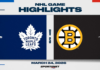 NHL Highlights: Maple Leafs 4, Bruins 2