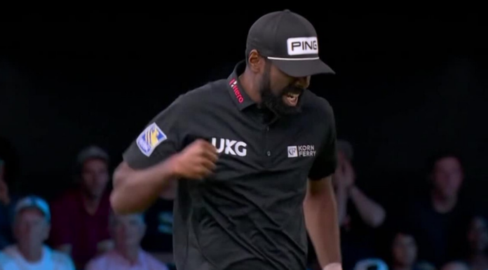 Theegala drains downhill putt to give LAGC commanding lead