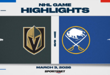 NHL Highlights: Sabres 3, Golden Knights 2