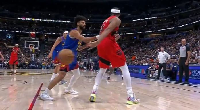 Raptors’ Barnes throws beautiful behind-the-back dime to Poeltl