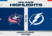 NHL Highlights: Blue Jackets 5, Lightning 2