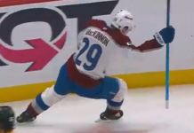 Avalanche’s MacKinnon sprints out for a one-man breakaway goal