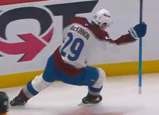 Avalanche’s MacKinnon sprints out for a one-man breakaway goal