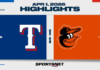 MLB Highlights: Orioles 8, Rangers 3