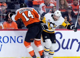 Flyers advance to second round with OT win over Penguins