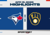 MLB Highlights: Brewers 2, Blue Jays 1