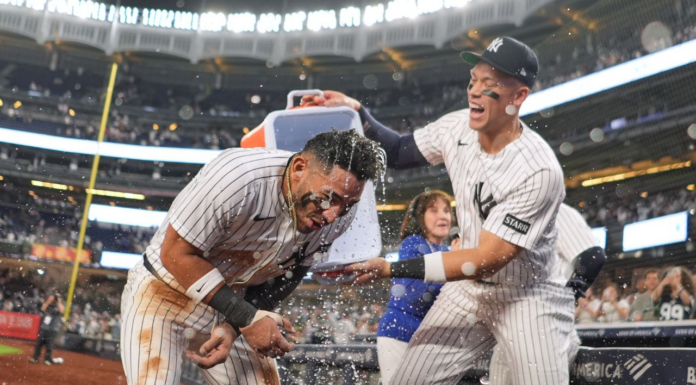 Caballero’s walk-off double leads Yankees over Angels