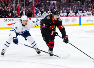 Maple Leafs fall to short-handed Senators in season finale