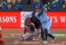 Springer drives in run on first pitch back for the Blue Jays vs. Red Sox