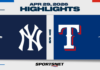 MLB Highlights: Rangers 3, Yankees 0