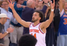 Shamet sinks three to cap off massive run for Knicks in OT
