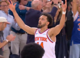 Shamet sinks three to cap off massive run for Knicks in OT