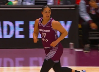 Nurse gets clean look and knocks down first basket in Tempo jersey