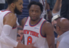 Knicks’ Anunoby leaks out and crams home two-handed slam in transition