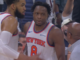 Knicks’ Anunoby leaks out and crams home two-handed slam in transition