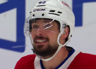 Canadiens’ Carrier goes bar down on odd-man rush for beautiful goal