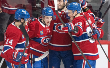 Canadiens’ Hutson works give-and-go with Caufield to score power-play goal